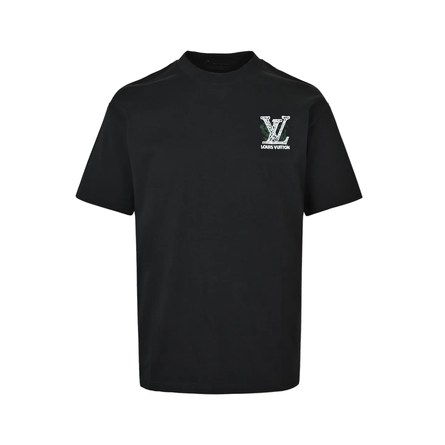 Louis Vuitton/Louis Vuitton inkjet presbyopic line logo embroidered short sleeves